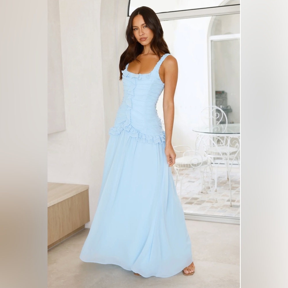 Hello Molly Shoreline Luxe Maxi Dress Blue